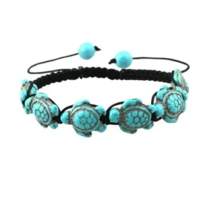 Bracelet tortue à cordon tressé