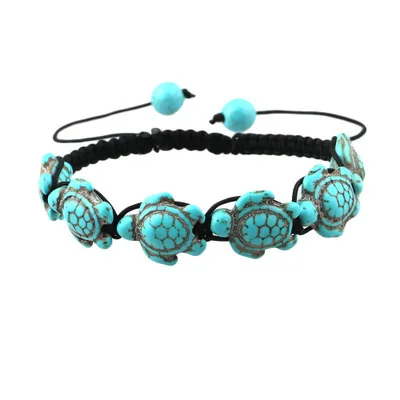Bracelet tortue à cordon tressé