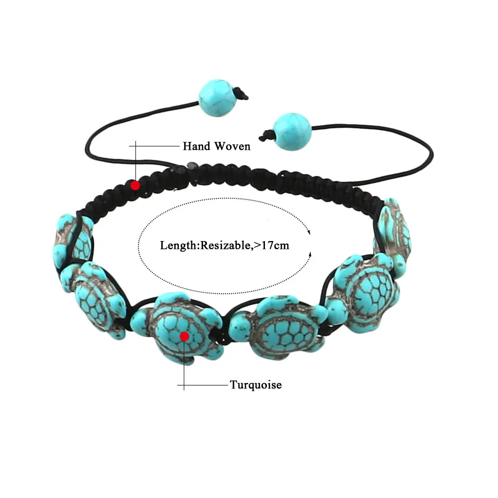 Bracelet tortue à cordon tressé – Image 5
