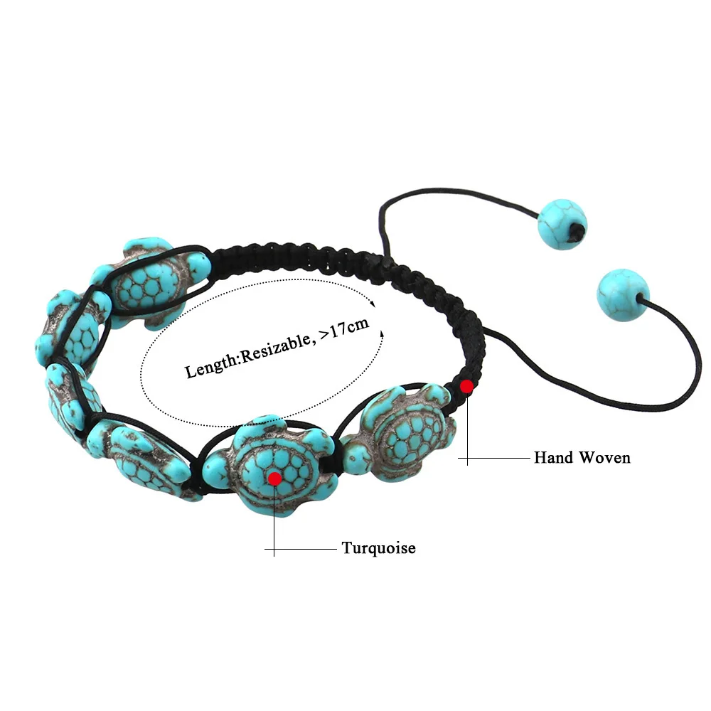 Bracelet tortue à cordon tressé – Image 6