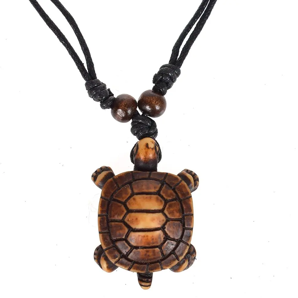 Collier tortue sur cordon réglable