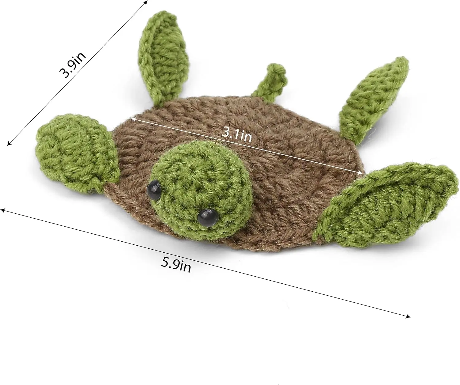 Sous-verre tortue au crochet — vue de détail 3