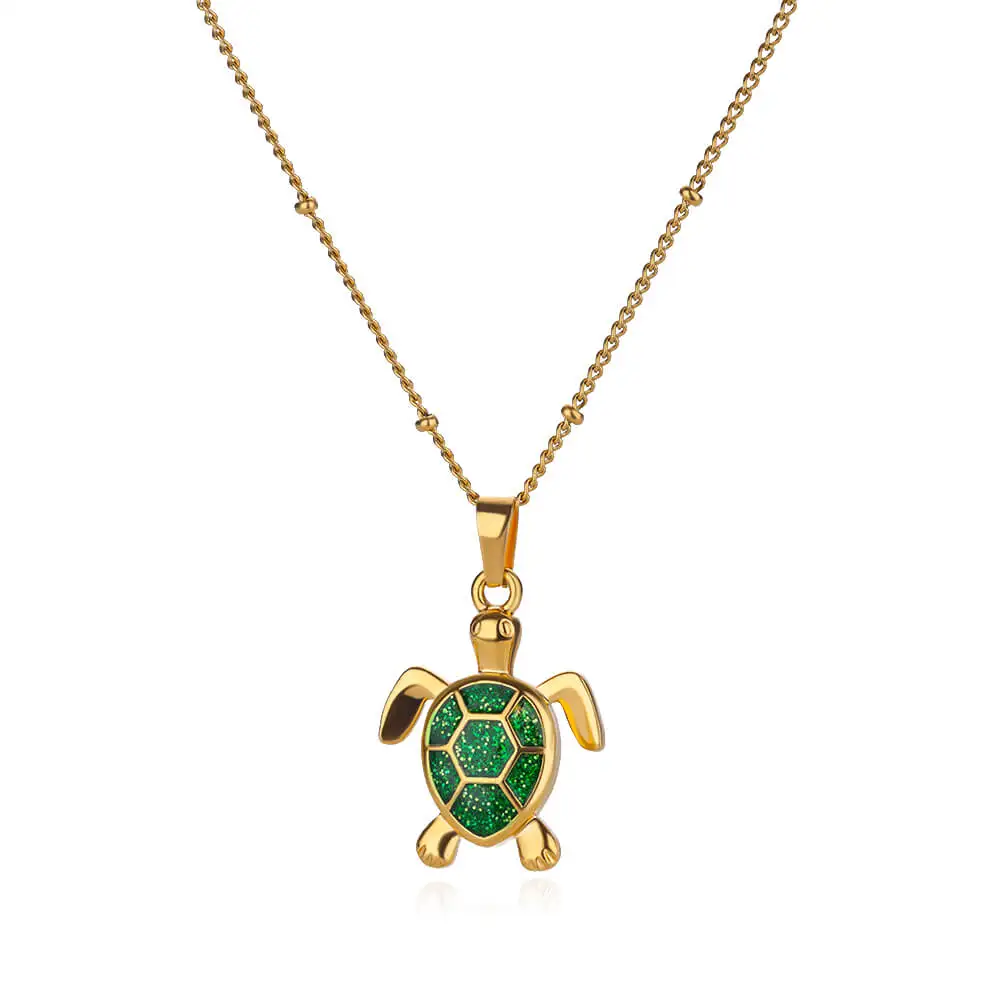 Collier tortue à carapace émaillée – Image 2