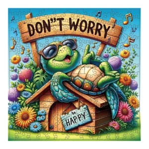 Puzzle en bois tortue Happy Turtle