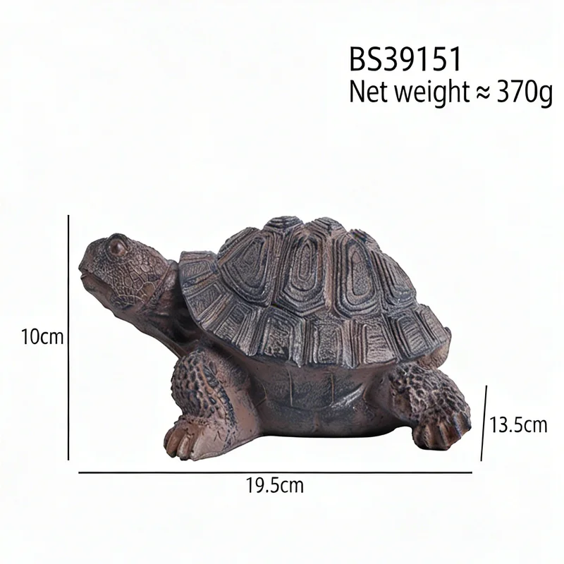 Statue tortue réaliste en résine — Tortue effet pierre