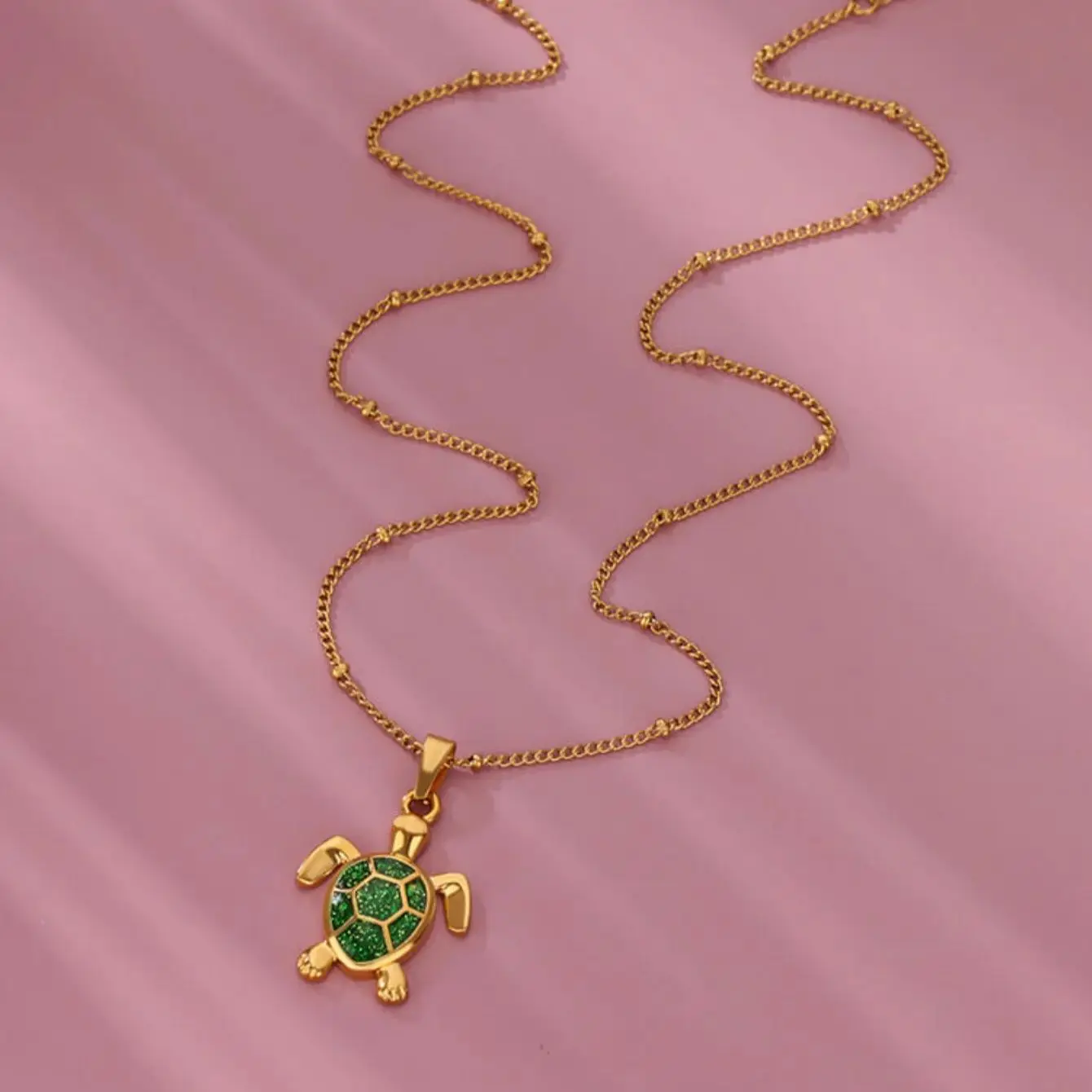 Collier tortue colorée en acier inoxydable – Image 5