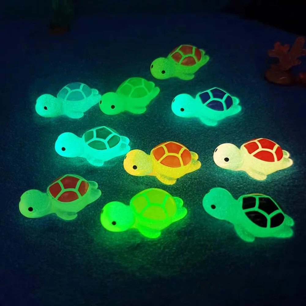 Lot de 10 mini tortues décoratives colorées – Image 2