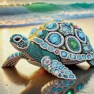 Kit de mosaïque diamant tortue de 30 × 30 cm
