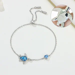 Bracelet chaîne à motifs marins