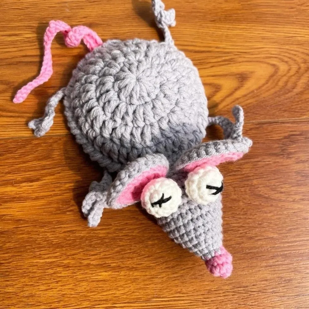 Sous-verre animal au crochet — Souris