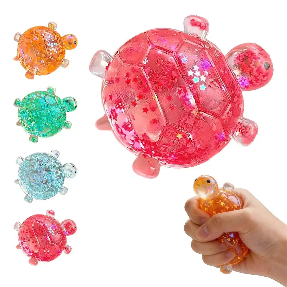 Tortue sensorielle pailletée — Rose — 1 tortue