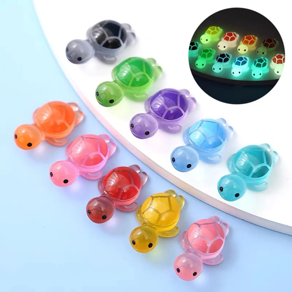 Lot de 10 mini tortues décoratives colorées