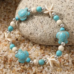 Bracelet de perles et motifs marins