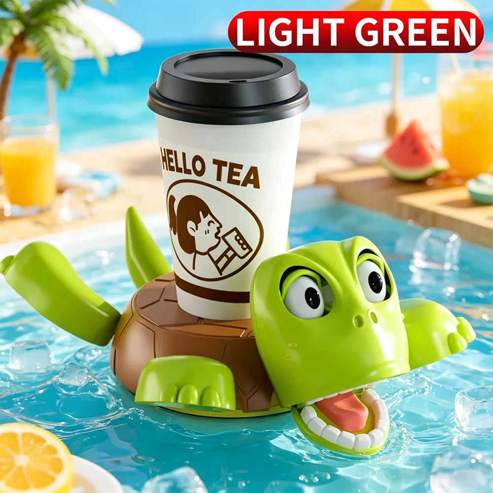 Sous-verre tortue cartoon — Vert clair