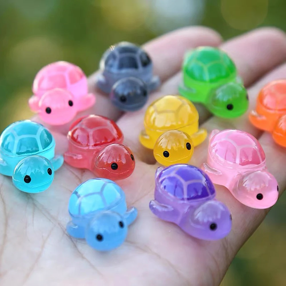 Lot de 10 mini tortues décoratives colorées – Image 5