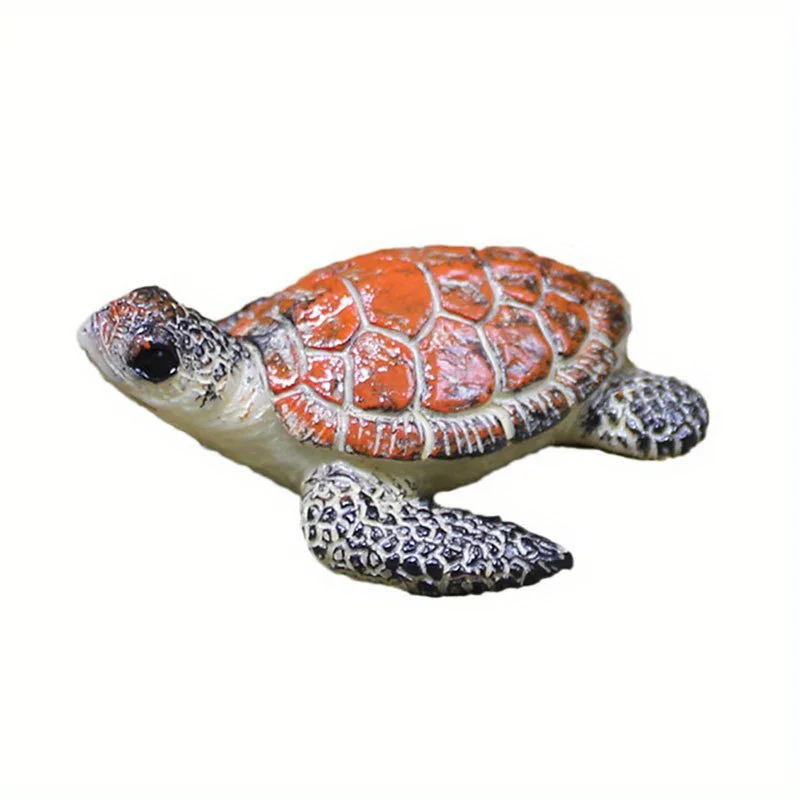 Mini tortue de mer en résine — Rouge — 1 tortue