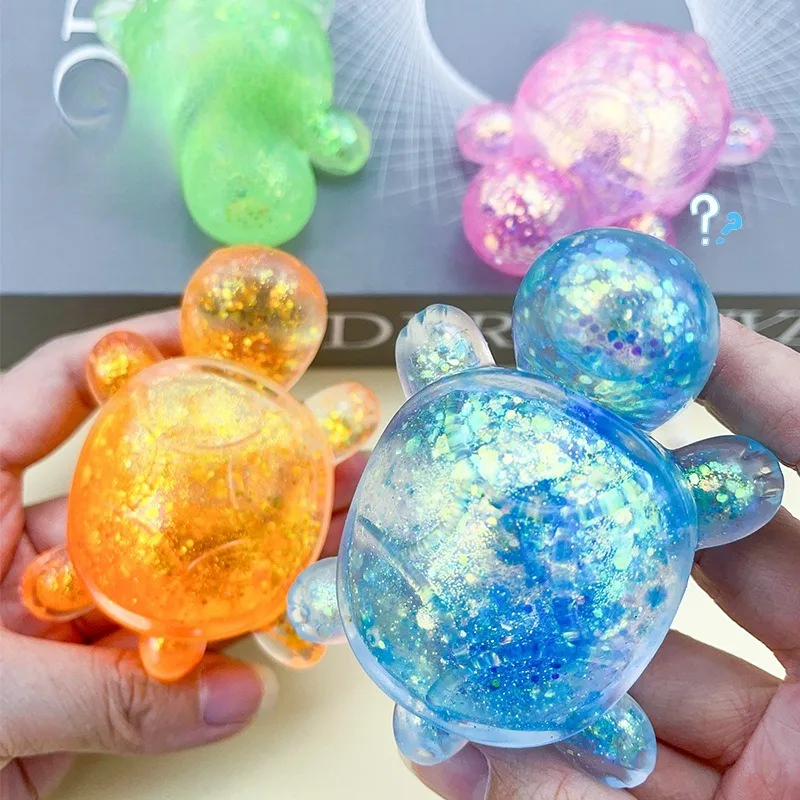 Tortue sensorielle souple à paillettes — vue de détail 1
