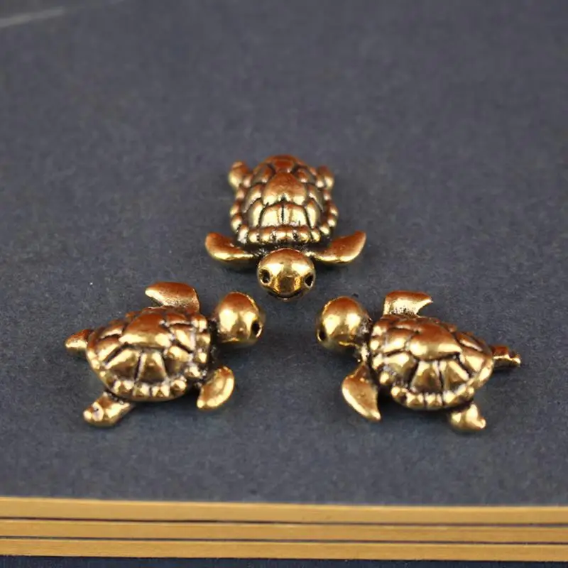 Mini tortue en laiton — Lot de 3