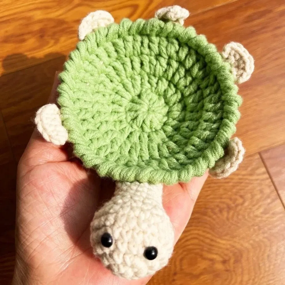 Sous-verre animal au crochet — Tortue
