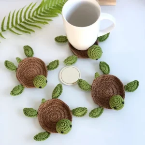 Sous-verre tortue au crochet — vue principale