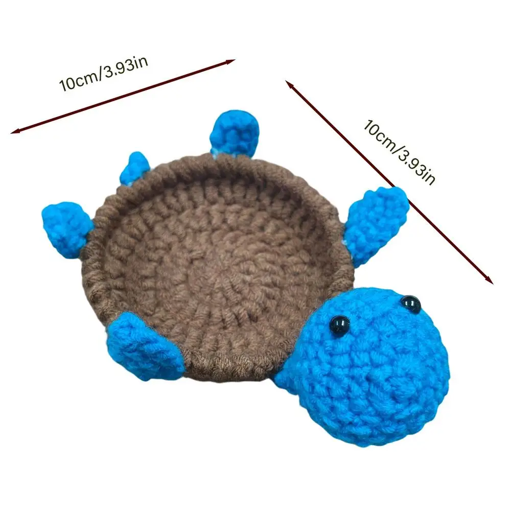 Sous-verre tortue marron et bleu, vue du format