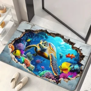 Tapis décoratif à motif tortue