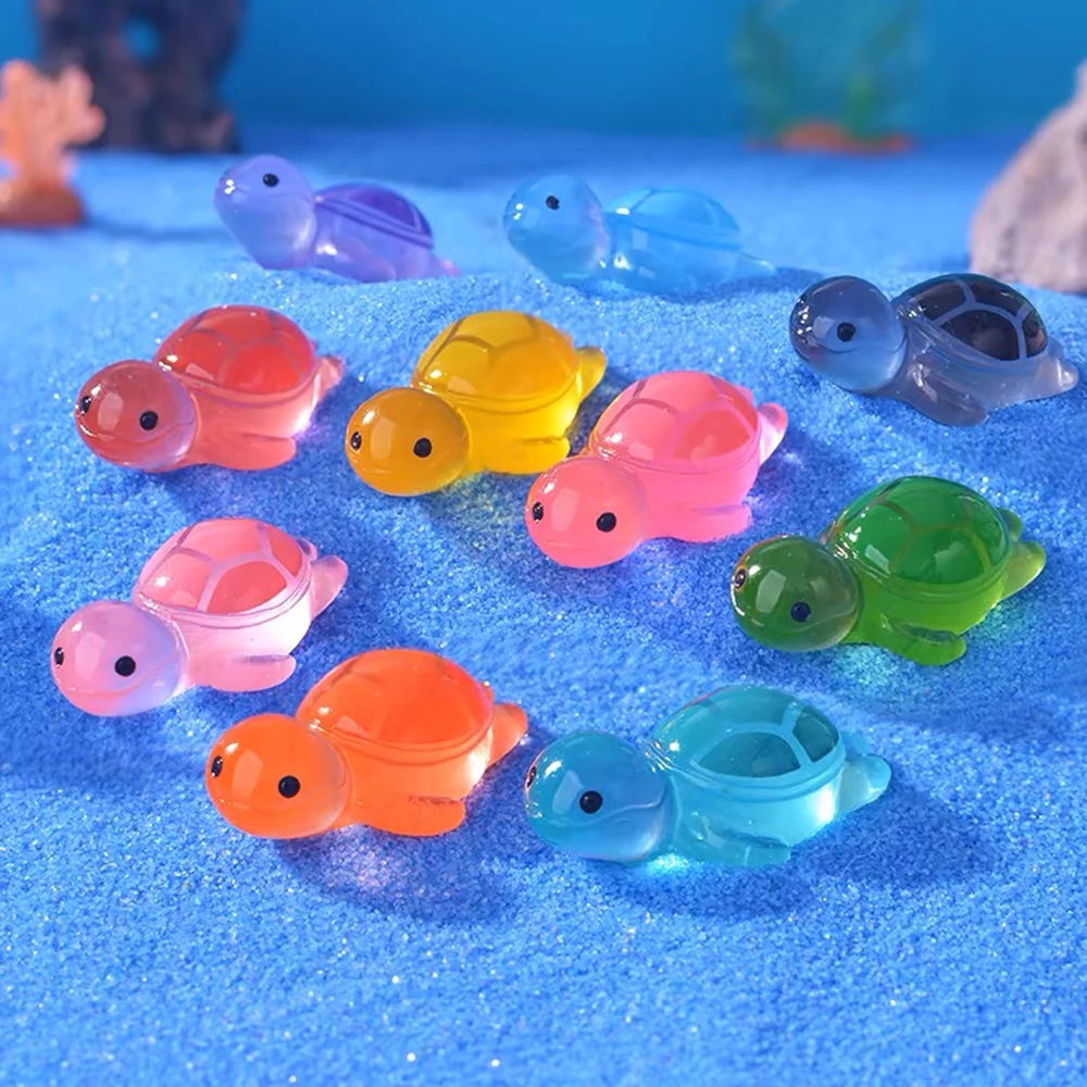 Lot de 10 mini tortues décoratives colorées – Image 4