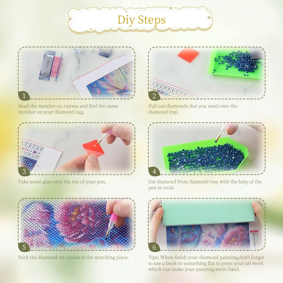Kit de peinture diamant tortue et plage – Image 5