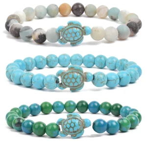 Bracelet tortue à perles et longueurs au choix