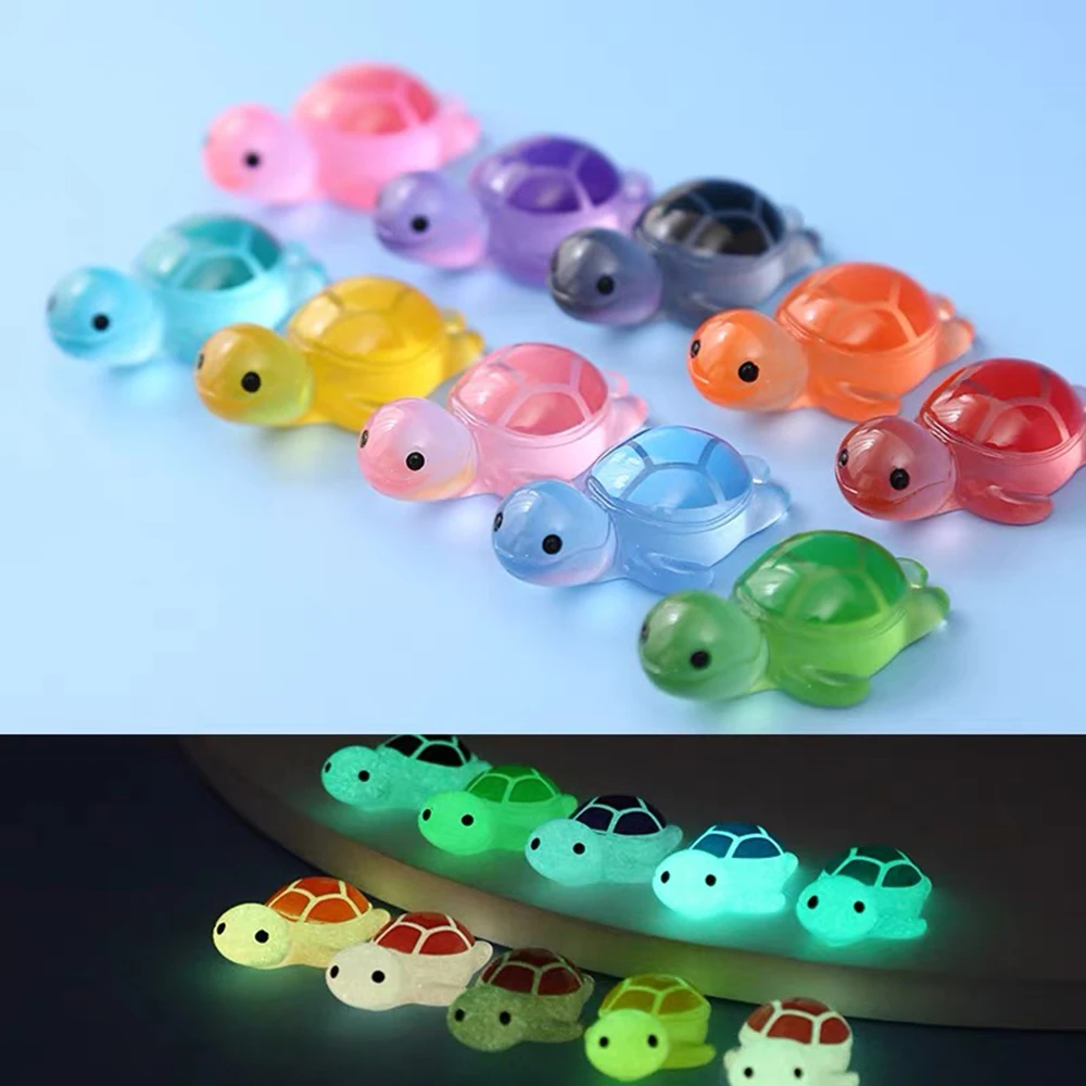 Lot de 10 mini tortues décoratives colorées – Image 3