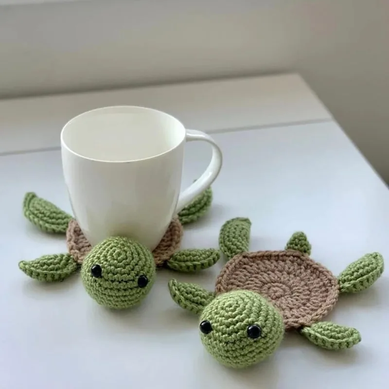 Sous-verre tortue au crochet — vue de détail 2