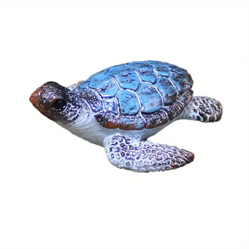 Mini tortue de mer en résine — Bleu — 1 tortue