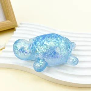 Tortue sensorielle souple à paillettes — Bleu